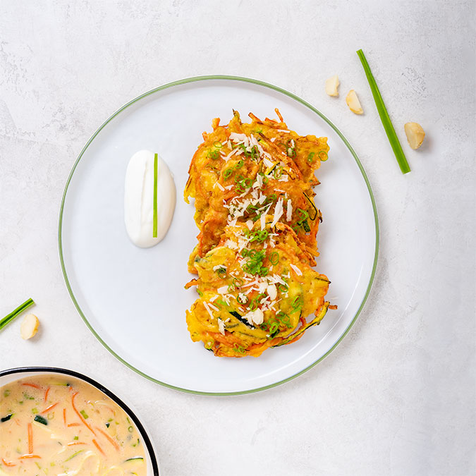 Quick and Crispy Macadamia and Veggie Fritters